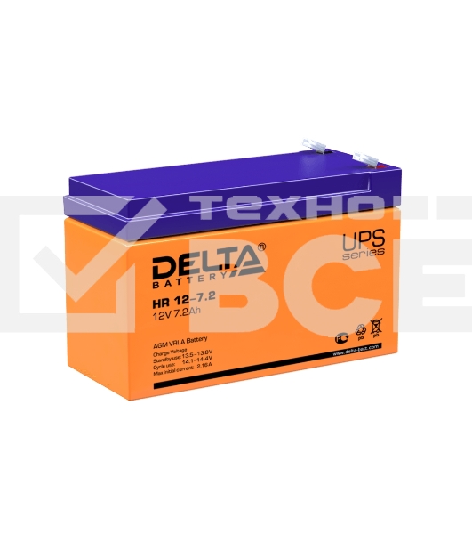 Батарея Delta HR 12-7.2 (12V, 7.2Ah)