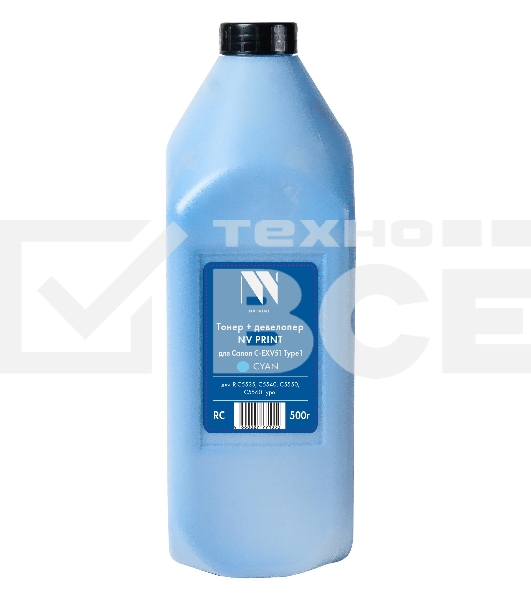 Тонер + девелопер NVP Canon C-EXV51 (500г) Cyan для IR C5535, C5540, C5550, C5560 Type1