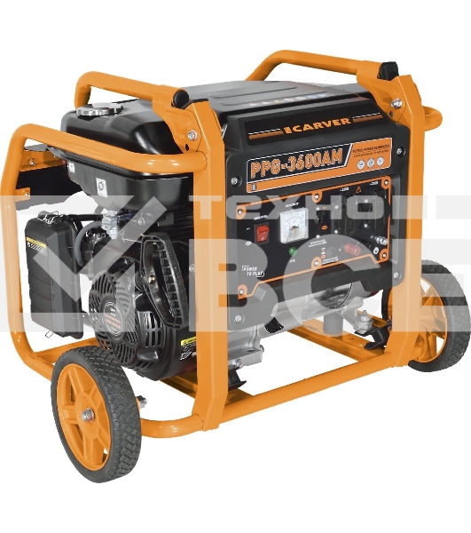 Электрогенератор бензиновый Carver PPG-3600AM, 2.8 кВт, 67 дБ, 50 кг