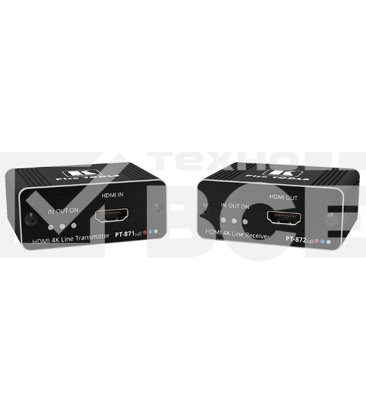 Комплект Kramer Electronics PT-871/2XR-KIT из передатчика и приемника HDMI по витой паре DGKat 2.0; поддержка 4К60 4:4:4