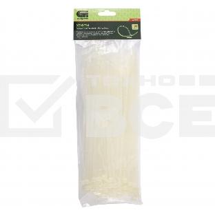 Хомуты Сибртех, 250 х 4,8 мм, пластиковые, белые, 100 шт.