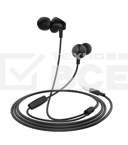 Наушники HOCO М60 Perfect sound черный с микрофоном  3.5mm mini jack