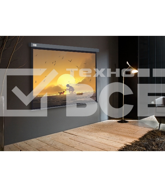 Экран Cactus 124.5x221см Wallscreen CS-PSW-124X221-SG 16:9 настенно-потолочный рулонный серый