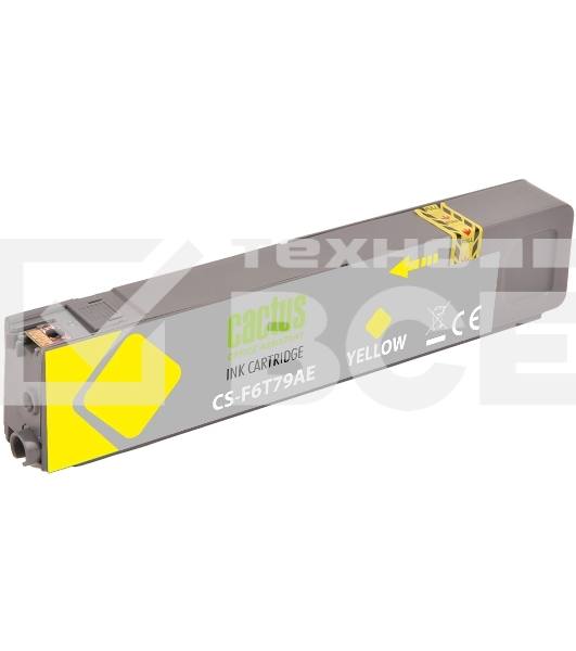 Картридж струйный Cactus CS-F6T79AE (913A) желтый (55 мл) для HP PW 352dw/377dw/Pro 477dw/452dw