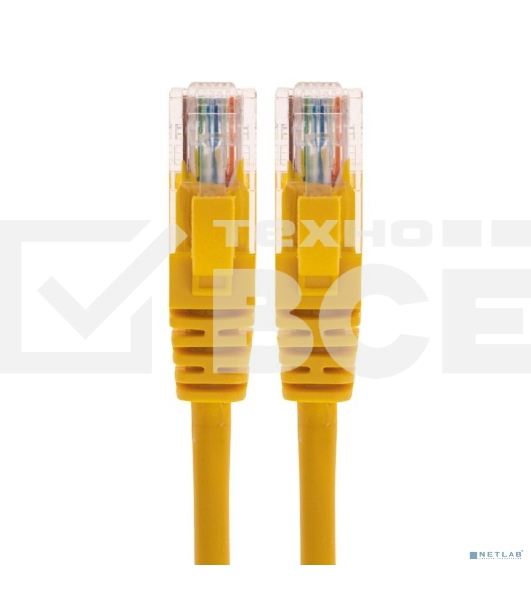 Патч-корд U/UTP, CAT 5e, RJ45-RJ45, 26AWG, ZH нг(А)-HF, желтый, 1,5м  REXANT