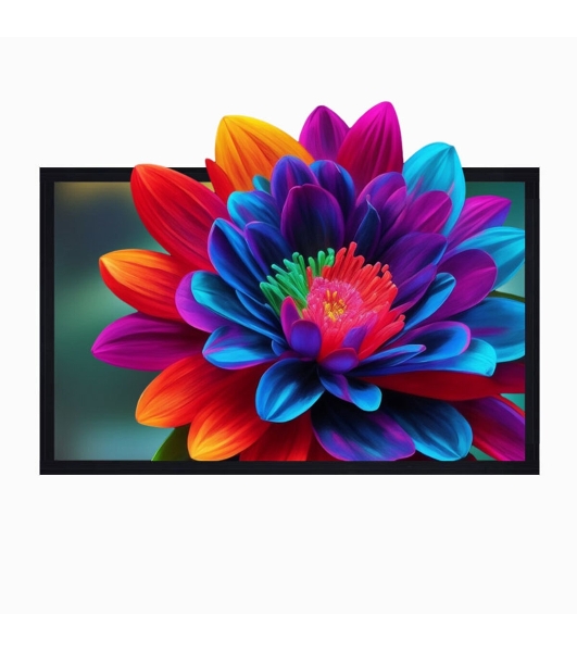 Экран для проектора S'OK SCFRV-266x150 120' 16:9 на бархатной раме, PS White, черная рама