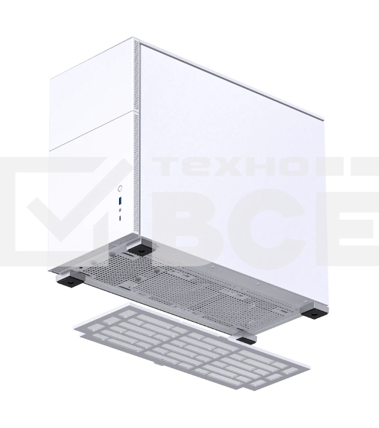 Корпус компьютерный Mini-Tower/ Case JONSBO D31 STD, Mini-Tower, TG, no fan, 1xUSB-A 3.2 + 1xUSB-C 3.2, mATX, mDTX, mITX White