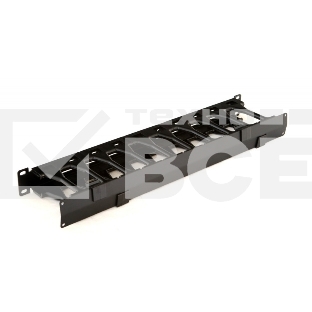 Кабельный организатор с крышкой Hyperline CMF-1U-FPL106-MCOV-RAL9005, глубина 106 мм, 19