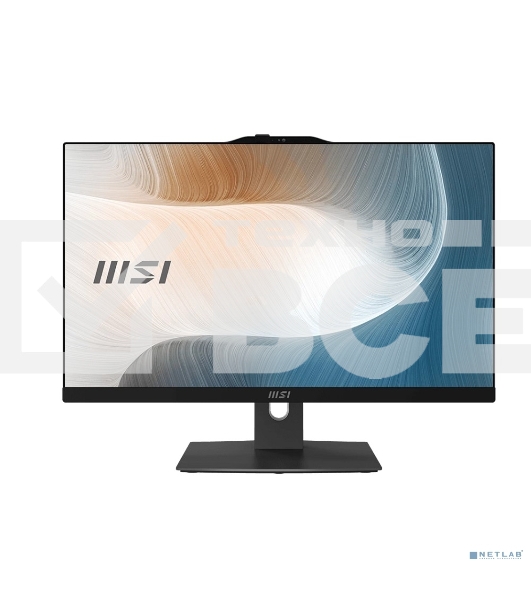 Моноблок MSI Modern AM242P 1M AiO 23,8' FHD (1920x1080)IPS AG Non-touch,Core i7-150U (1.8GHz),16Gb DDR5(2*8Gb),512Gb SSD M.2, Intel UHD, WiFi,BT, camera,WirelessKB&mouse Eng/Rus, No OS,1y,черный (9S6-AE0721-1466)