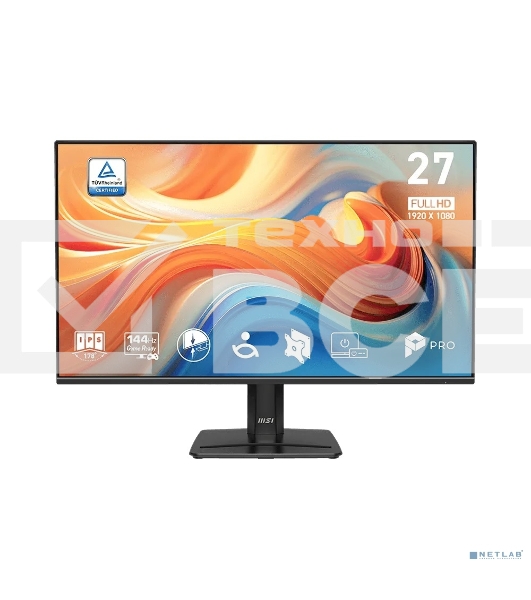 Монитор 27' MSI Pro MP271 E14A IPS 1920x1080, 144 Гц, 1 мс (MPRT), 16:9, 300 кд/м², VGA, HDMI 2.0, DP 1.2a, 3.5 Jack, динамики (2x2 Вт), HDR10, Adaptive-Sync, черный
