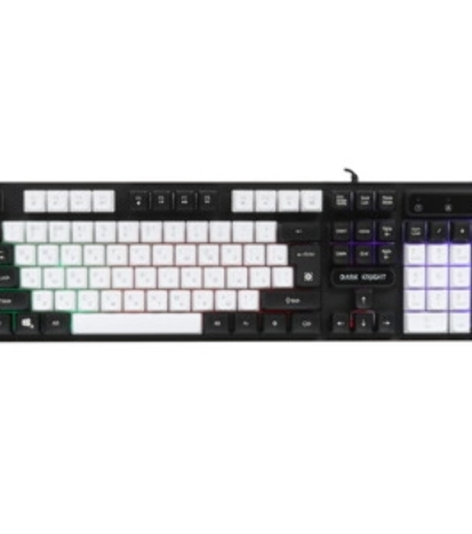 Клавиатура проводная Defender Dark Knight R GK-077, USB, черный/белый
