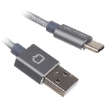 Кабель QUMO 32962 USB-A на Type-C, силиконовый, 1м, 3A, 18W (серый), фото5