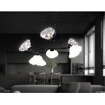 Светильник Ambrella light LH15003/6 BK/FR/SM черный/белый матовый/дымчатый G9*6 max 40W D630*1150, фото 1