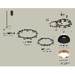Светильник Ambrella light XR92091100/16 SBK/PPG/FR черный песок/золото розовое полированное/белый матовый GX53, фото 1