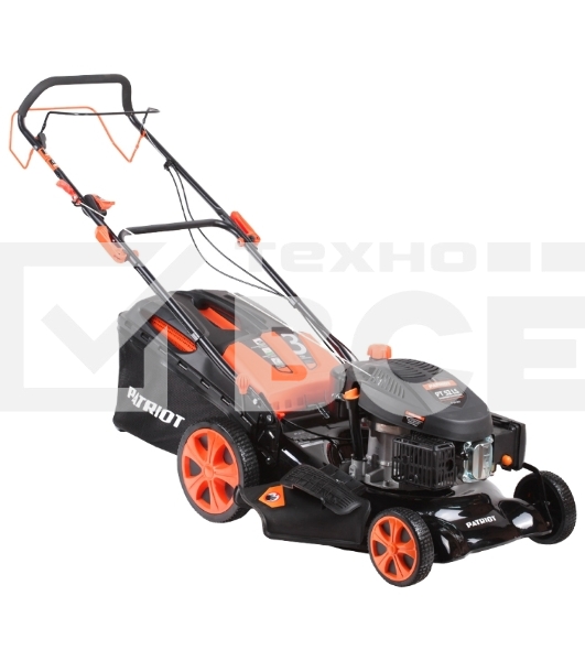 Газонокосилка бензиновая PATRIOT PT 52LS 512109024 Рабочий объем 200сс, мощность 6.5л.с., рабочая ширина 51см, корпус сталь, регул. высоты 30-75мм прорезин. колеса 178-254мм, травосбор. 60л