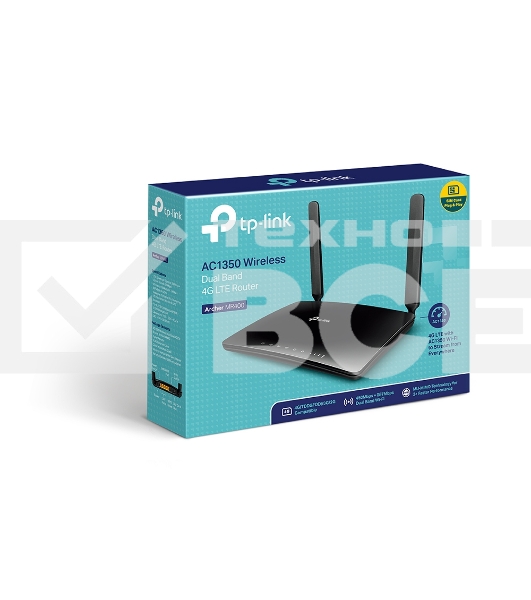 Роутер беспроводной TP-Link Archer MR400 AC1200 10/100BASE-TX/4G черный
