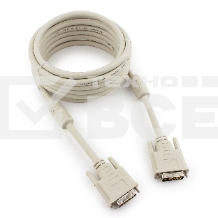 Кабель Кабель DVI-D dual link Gembird, 4.5м, 25M/25M, экран, феррит.кольца, пакет CC-DVI2-15