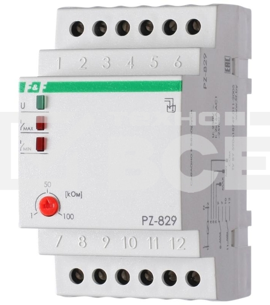 Реле уровня PZ-829 (двухуровневый монтаж на DIN-рейке 35мм 230В AC 2х16А 2перкл. IP20) F&F EA08.001.002