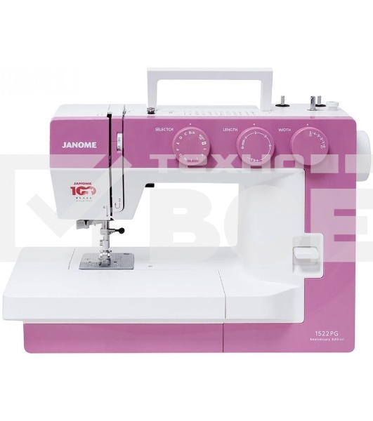 Швейная машина Janome 1522PG 25 операции, петля автомат, верт. челнок, нитевдеватель, мягкий  чехол