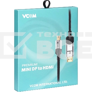 Кабель-переходник miniDisplayPort M-> HDMI M 4K@60Hz 1.8m VCOM