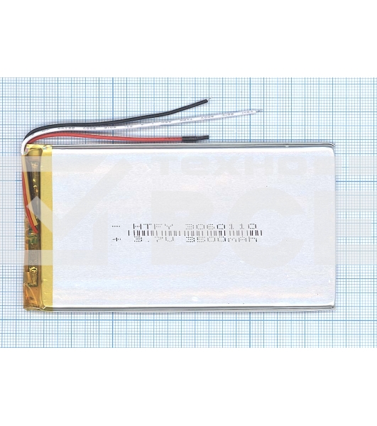 Аккумулятор Li-Pol (батарея) 3*60*110мм 3pin 3.7V/3500mAh