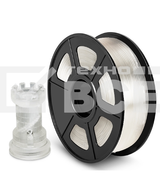 Филамент NVPRINT PLA Transparent  для 3D печати диаметр 1.75мм  длина 330 метров  масса 1 кг