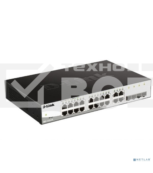 Коммутатор D-Link Gigabit Smart Switch with 16 10/100/1000Base-T ports and 4 Gigabit MiniGBIC (SFP) ports
