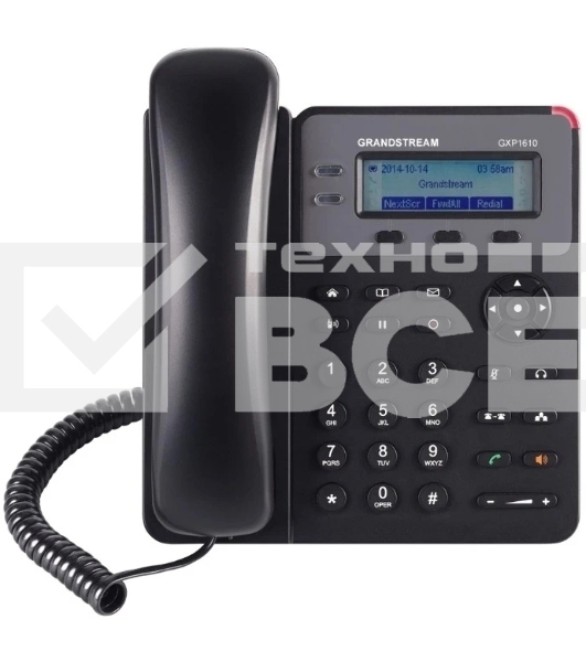 Телефон IP Grandstream GXP1610P черный