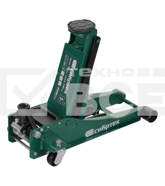 Домкрат гидравлический подкатной Сибртех, 3 т, 85-490 мм, быстрый подъем, низкий подхват, проф.