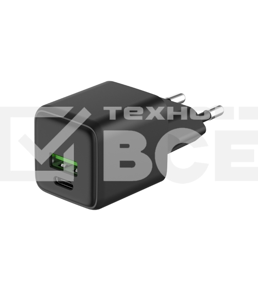 Сетевое зарядное устройство Rexant с двумя портами USB-A и Type-C, 25Вт GaN