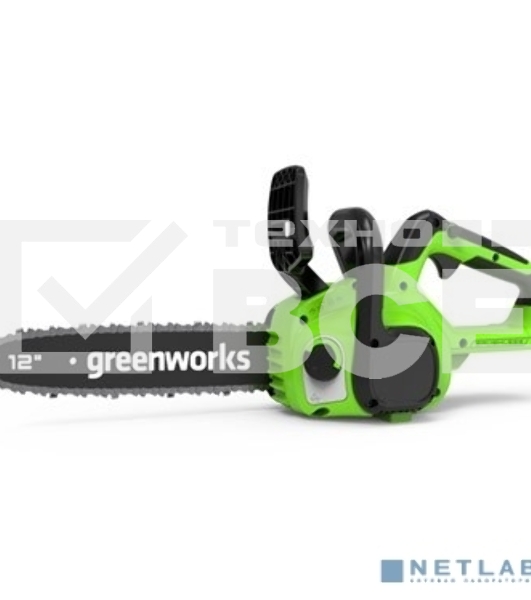 Цепная пила аккумуляторная GreenWorks GD24CS30K2, 24V, 30см, бесщеточная, c АКБ 2 А·ч и ЗУ (2007007UA)