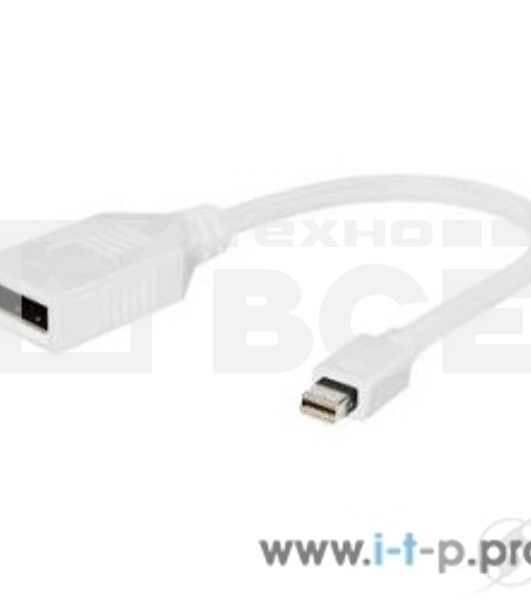 Переходник Gembird Переходник miniDisplayPort - DisplayPort,  20M/20F, длина 16см, белый (A-mDPM-DPF-001-W)