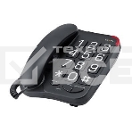 Телефон проводной teXet TX-201 черный, фото 1