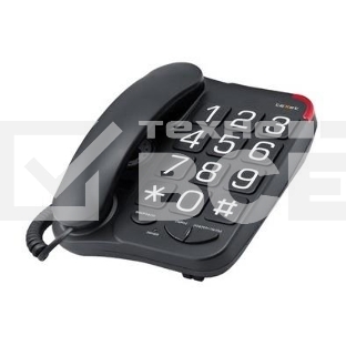 Телефон проводной teXet TX-201 черный
