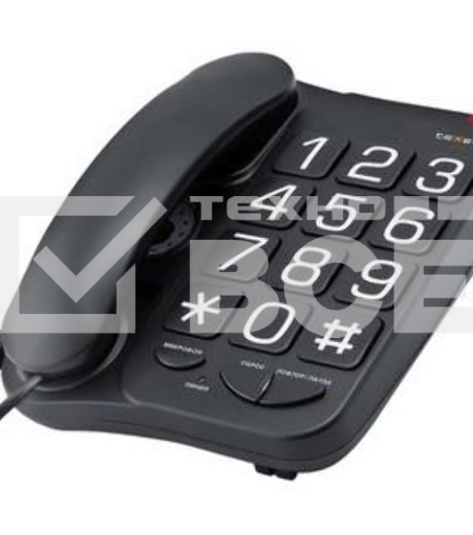 Телефон проводной teXet TX-201 черный