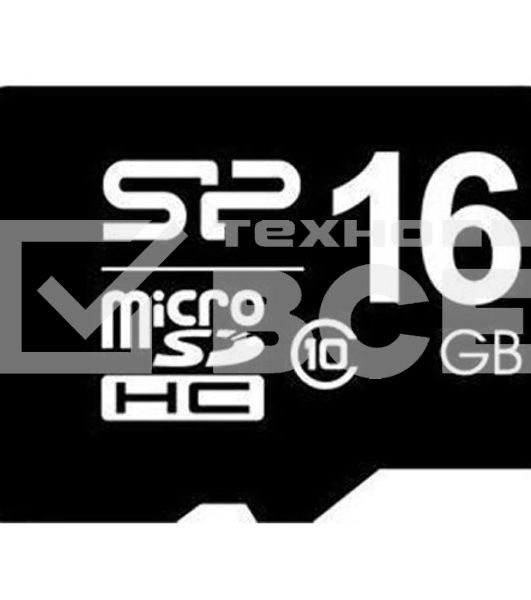 Флеш карта microSD 16Gb Class10 Silicon Power SP016GBSTH010V10 