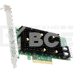 Контролер LSI 9400-8i SGL (05-50008-01), PCIe 3.1 x8 LP, Tri-Mode SAS/SATA/NVMe 12G HBA, 8port(1*int SFF8643), 3408 IOC, фото 1
