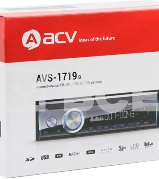 Автомагнитола ACV AVS-1719B 1DIN 4x45Вт