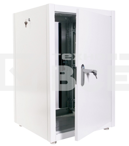 Шкаф телекоммуникационный напольный ЭКОНОМ 18U (600 × 800) дверь стекло, дверь металл
