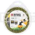 Леска для триммера двухкомпонентная витая квадратная, 3,0мм х 12м, блистер SkyCutter Denzel, фото2