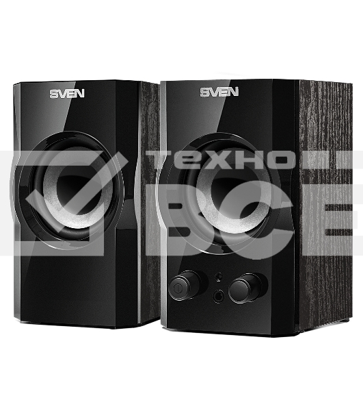Акустическая система SVEN SPS-606, черный, акустическая система 2.0 (мощность 2x3 Вт(RMS))