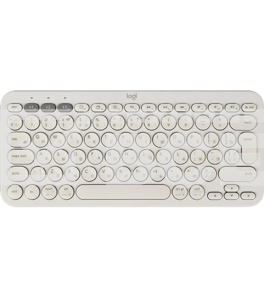 Клавиатура Logitech K380 беспроводная, Bluetooth, белый