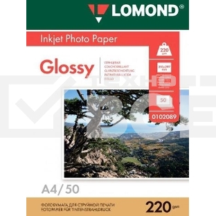 Фотобумага LOMOND Двусторонняя глянцевая A4/220/50л. 