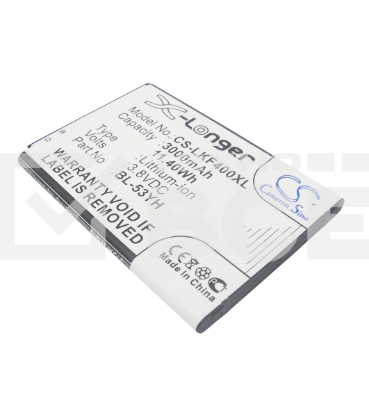 Аккумулятор CameronSino  CS-LKF400XL BL-53YH для LG G3 Stylus D690 3.8V / 3000mAh / 11.40Wh