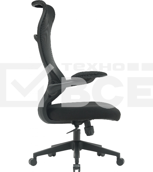 Кресло компьютерное Cactus CS-MC505-BK черный, сиденье черный, сетка/ткань, крестов. пластик