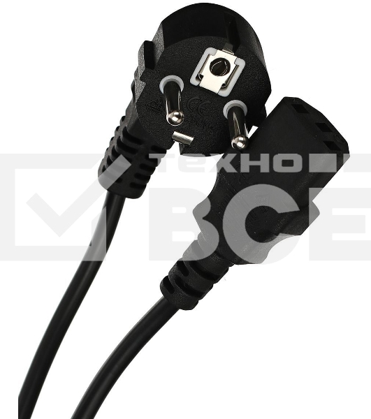 Кабель компьютер-розетка 220V (EURO) <VDE> 3G*0,5mm2 VCOM {CE021-CU} 1.8 метра