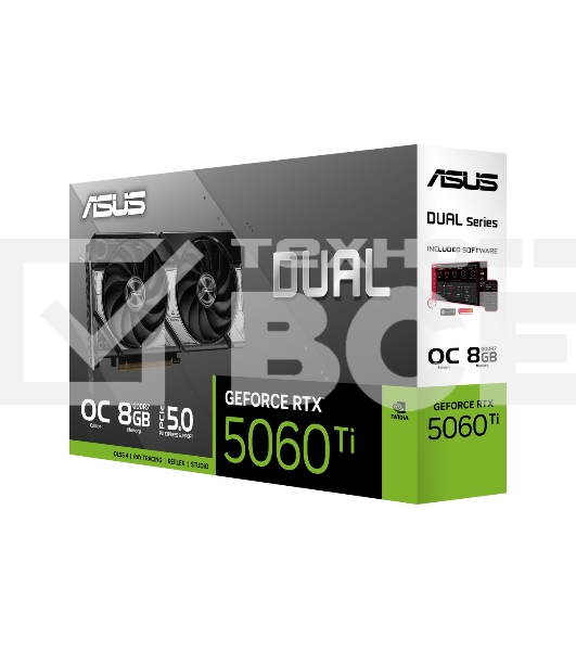 Видеокарта ASUS RTX5060Ti DUAL OC 8GB GDDR7 128bit 3xDP HDMI 2FAN RTL [DUAL-RTX5060TI-O8G]