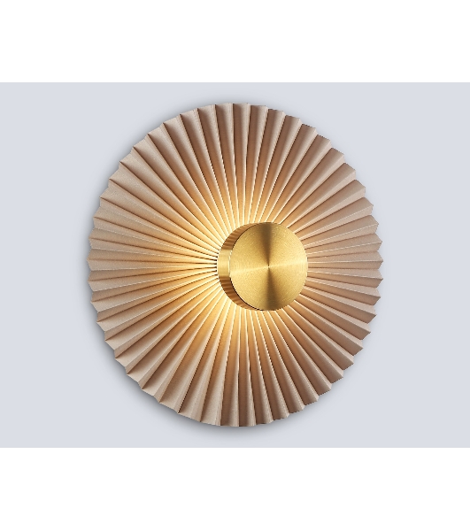 Настенный светильник Ambrella light LH72643 BR/WH латунь/бежевый 6W 3000K D300*100