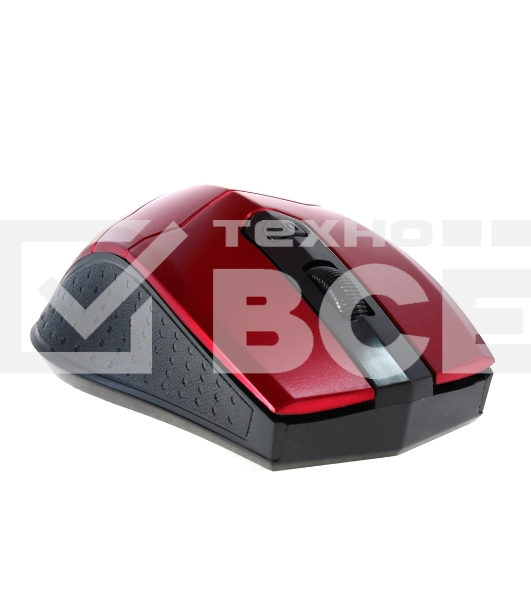 Мышь беспроводная Crown CMM-934W красный/черный, 1200 dpi, радиоканал, USB, кнопки - 4