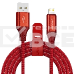Кабель Crown USB - Lightning CMCU-3103L red, фото 1